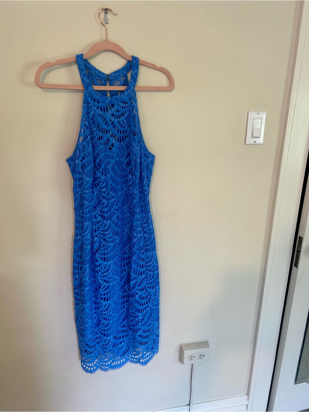 Lilly Pulitzer Kenna Lace Bennett Blue Crochet Midi Dress